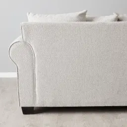 Laurie Ash Grey Fabric 3-Seater Sofa