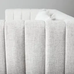 Storme Murmur White Fabric 2-Seater Sofa