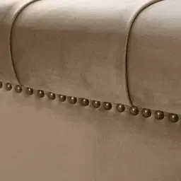 Audrey Beige Velvet Corner Sofa