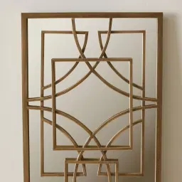 Buchannan Rectangle Mirror - Antique Gold