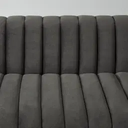 Astoria III Charcoal Velvet 3-Seater Sofa 