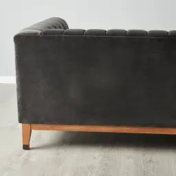 Astoria III Charcoal Velvet 3-Seater Sofa 