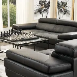 Lennox Almond Cream Leather 2-Seater Sofa