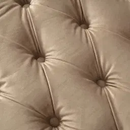 Vogue Beige Velvet Ottoman 