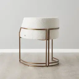 Laura Butter Cream Boucle Dining Chair