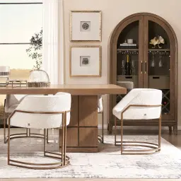 Laura Butter Cream Boucle Dining Chair