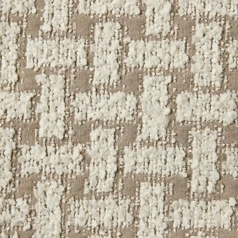 Errol Light Grey and Vanilla Boucle Patterned Dining Chair