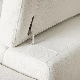 Albany Shadow White Woven Fabric Left Chaise Lounge