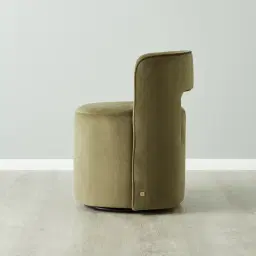 Sutton Olive Green Velvet Swivel Dining Chair