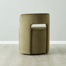 Sutton Olive Green Velvet Swivel Dining Chair