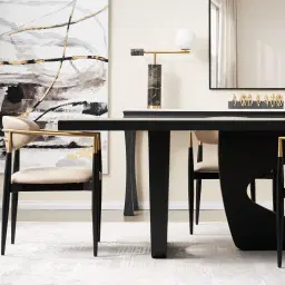Amy Black Vegan Leather Dining Chair