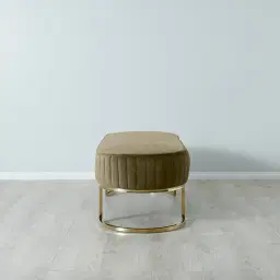 Hilda II Olive Green Velvet Ottoman