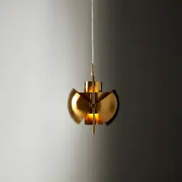 Selene Brushed Gold Metal Pendant Light - 38cm Brushed Gold Metal Shade
