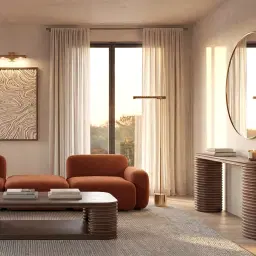 Kaia Brushed Gold Metal Floor Lamp Walnut Metal Shade