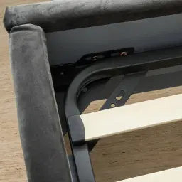 Madrid Charcoal Velvet King Bed
