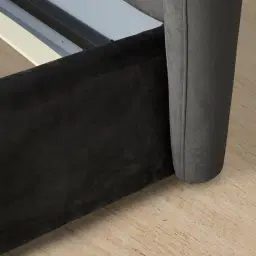 Madrid Charcoal Velvet King Bed