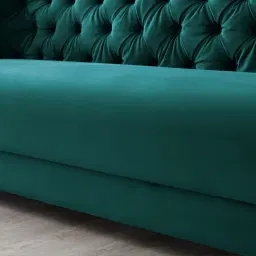 Kelly Peacock Blue Velvet 2 Seater Sofa Gold Legs