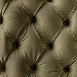 Kelly Olive Green Velvet 3-Seater Sofa Gold Legs