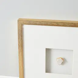 Snow White Crystal Shadow Box With Gold Frame