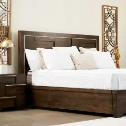 Montana Deep Brown Wooden King Bed