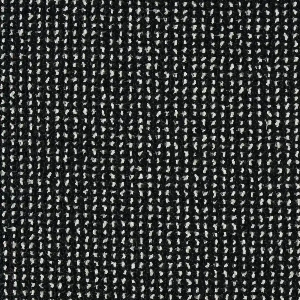 Hailey Cosmos Black Woven Fabric 67cm Counter Stool - Black Metal Legs
