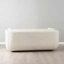 Clementine Chestnut White Woven 2-Seater Fabric Sofa