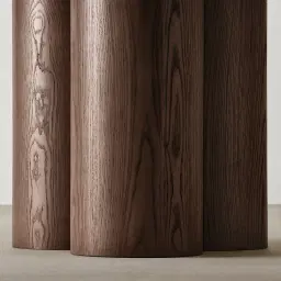 Terzetto Pandora Brown Sintered Stone Round Dining Table - Dark Brown Ash Legs