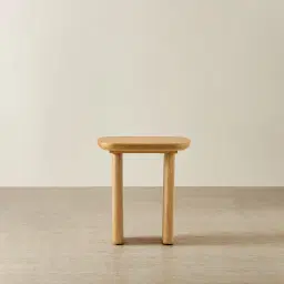 Sierra Light Wood Side Table - Wooden Top