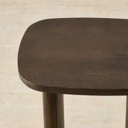 Sierra Dark Wood Side Table - Wooden Top