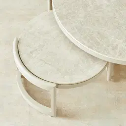 Pironi Matte Beige Latte Outdoor Coffee Table