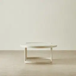 Pironi Matte Beige Latte Outdoor Coffee Table