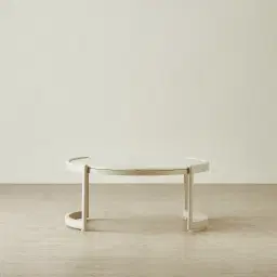 Pironi Matte Beige Latte Outdoor Coffee Table