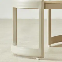 Pironi Matte Beige Latte Outdoor Coffee Table