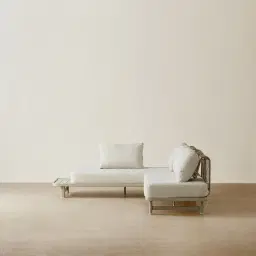 Luciana Matte Beige Latte 4-Seater Outdoor Sofa