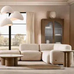 Capri Stone White Modular Ottoman