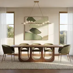 Polina Sage Green Vegan Leather Dining Chair - Brushed Bronze Legs