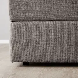 Riviera III Graphite Fabric Sofa - Left Seat