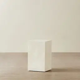 Santorini Snow Glossy Sintered Stone Short Plinth 30x30x50cm