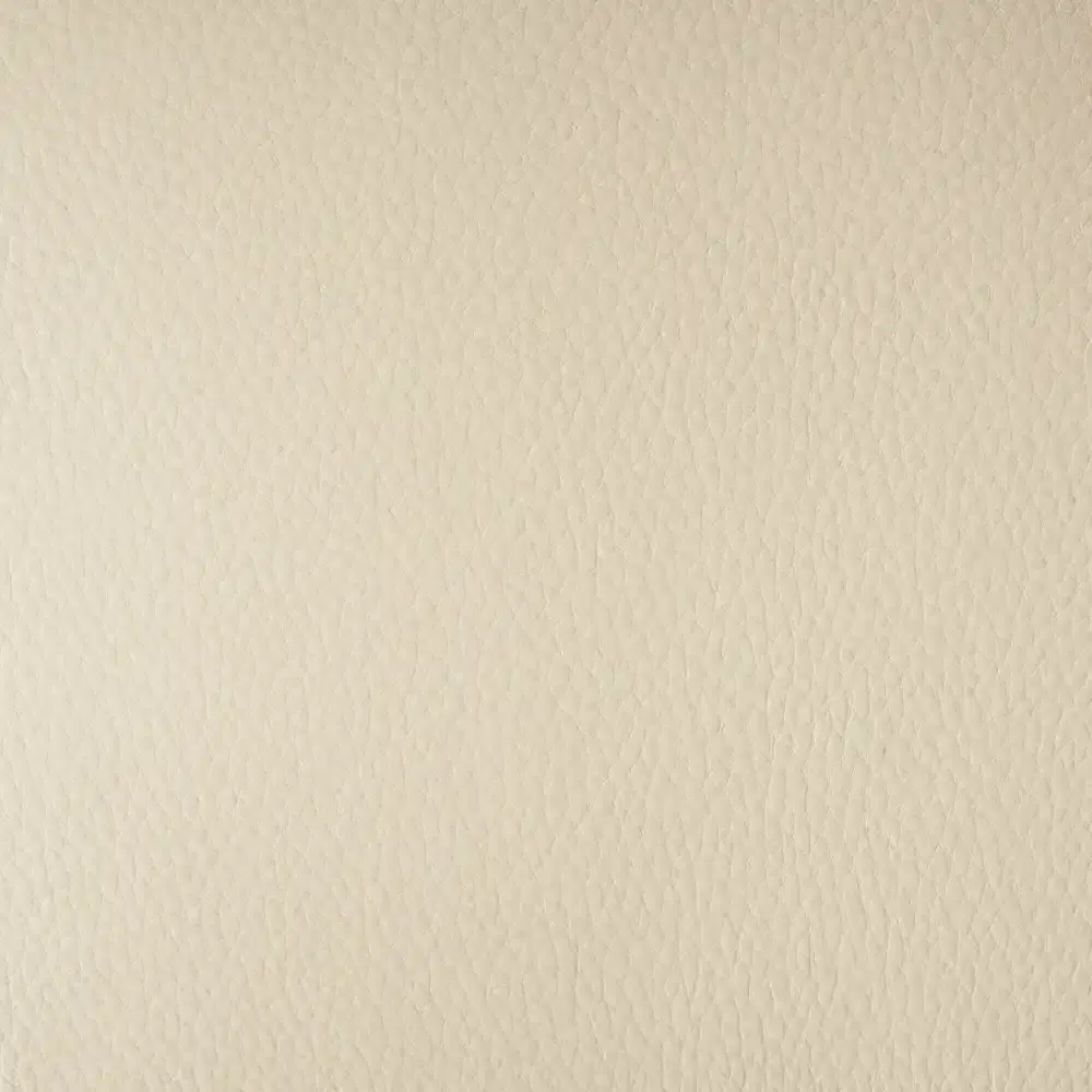 Trinity Almond Cream Leather Ottoman