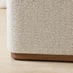 Summerton Stone White Fabric Queen Bed - Toffee Brown Ash
