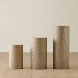 Trento Round Medium Brown Ash Veneer Medium Plinth