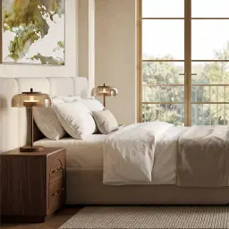 Alina Wooden Metal Table Lamp High