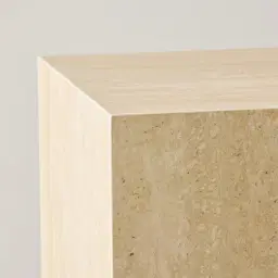 Santorini Cream Travertine Finish Sintered Stone Medium Plinth 35x35x65cm