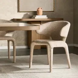 Debra Antelope Woven Fabric Dining Chair