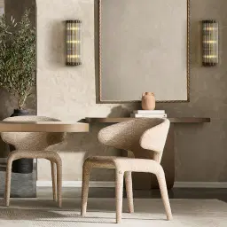 Debra Antelope Woven Fabric Dining Chair