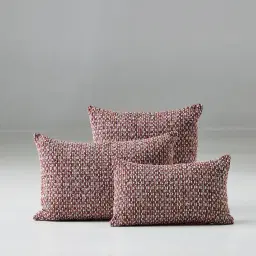Sangria Red Woven Fabric Cushion 30x50