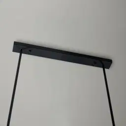 Bubbles Transparent Glass Chandelier - Black Frosted Metal