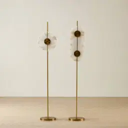 Irene Oval Alabaster Floor Lamp 24x155cm