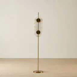 Irene Oval Alabaster Floor Lamp 24x155cm