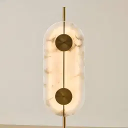 Irene Oval Alabaster Floor Lamp 24x155cm